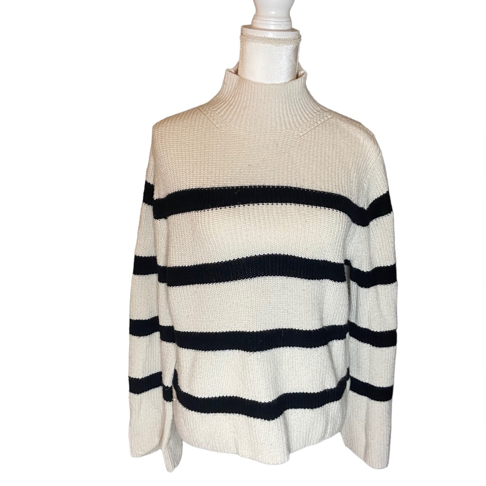 Banana Republic Striped Bell-Sleeve Sweater, Size Medium